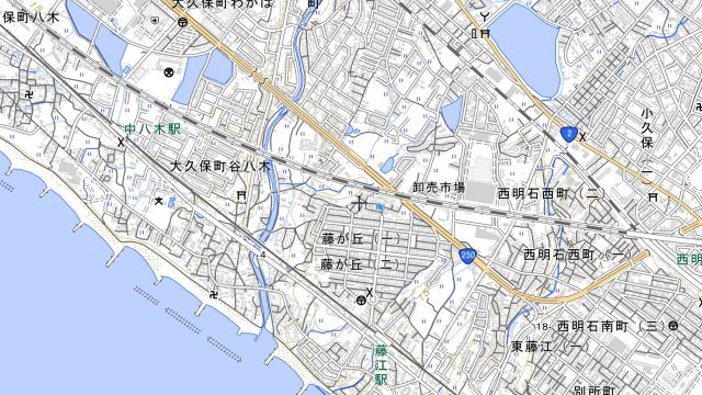兵庫県明石市1棟アパートの地図