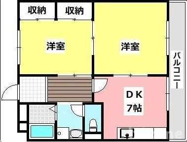 富士マンションの間取り|落ち着いたエントランスです