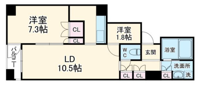 【間取り】 | ブランズタワー大阪備後町