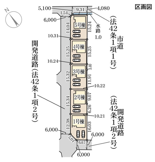 【区画図】 | リーブルガーデン倉敷連島町鶴新田第19 (全5棟)
