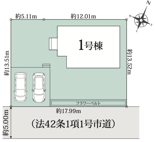 【仲介手数料無料】所沢市　下富１２期　全１棟　所沢市の不動産なら西武ハウジングの区画図