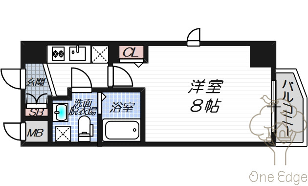 ビガーポリス224松ヶ枝町Ⅱの間取り