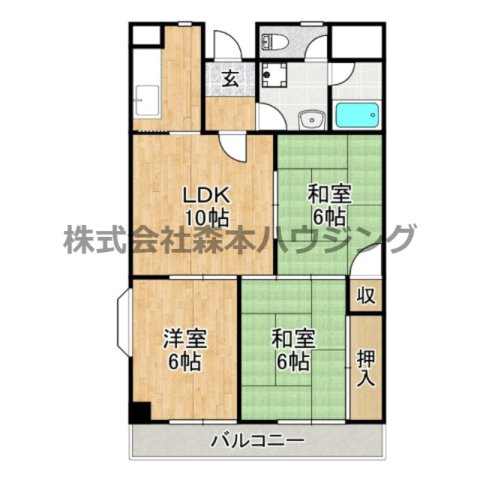 【間取り】 | 　ハピネス39