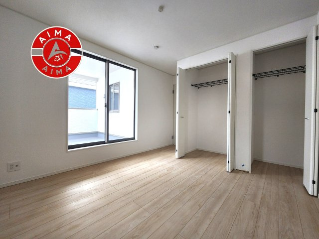 福岡市東区大岳1丁目第22-3棟（3号棟）の寝室|主寝室には収納力に優れたクローゼットがありますので、お部屋もすっきり片付きます。