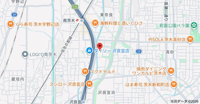 マインズコム南茨木の地図