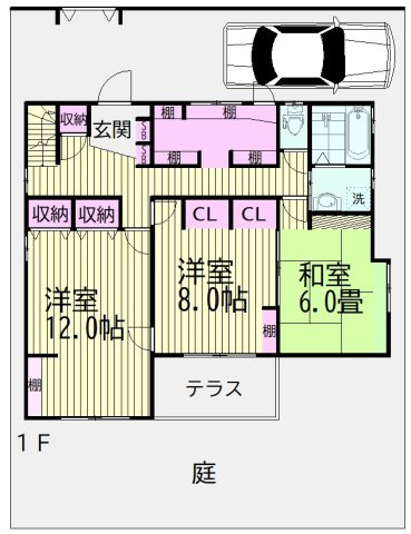 荏原6丁目住宅の間取り|１F