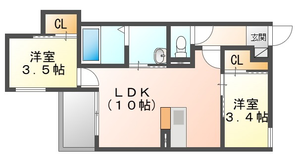 ＲＥＧＡＬＥＳＴ伊島Ⅱの間取り