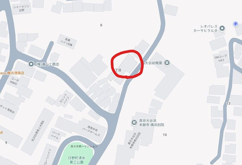 パストラル港南中央の地図