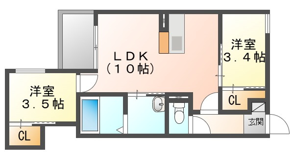 ＲＥＧＡＬＥＳＴ伊島Ⅱの間取り