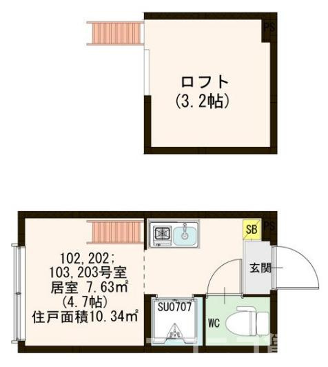 【間取り】 | ハーモニーテラス堀ノ内
