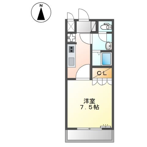 シャトークリハラ３の間取り