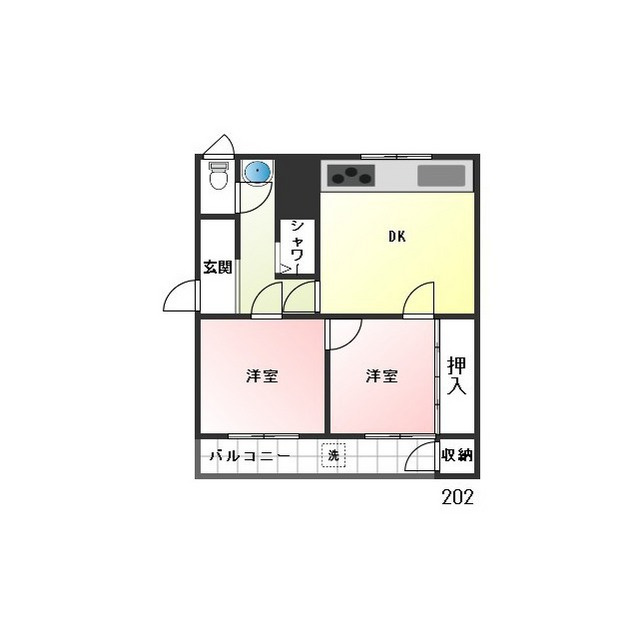 岐阜市鏡島精華１丁目のアパートの間取り