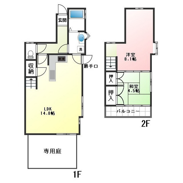 岐阜市粟野東２丁目の一戸建ての間取り