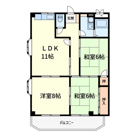 【間取り】 | 高垣ハイツ