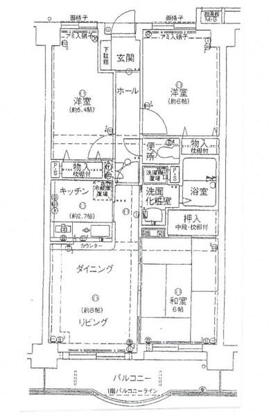 サンライズマンション岩出2の間取り