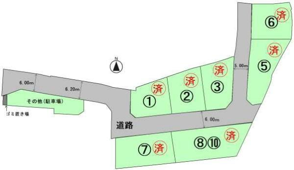 紀の川市久留壁分譲地の土地図