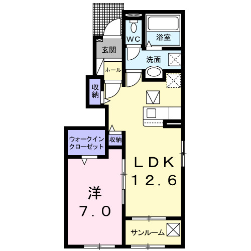 ファザム・ツイン菊池Ｂの間取り