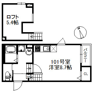 シャノワール久留米の間取り