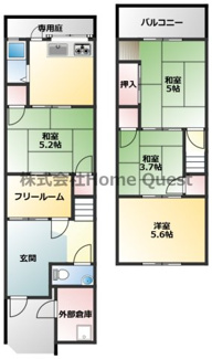 【間取り】 | 衣摺3丁目貸家