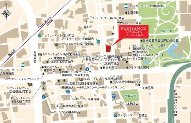 【地図】 | プレサンス梅田