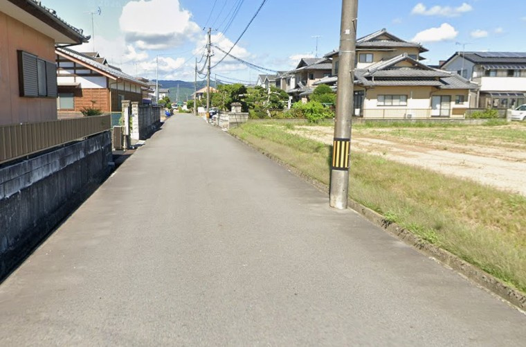 【新築戸建】　いわき市錦町江栗1丁目第2　長期優良住宅　全1棟の前面道路含む現地写真|南側6m公道