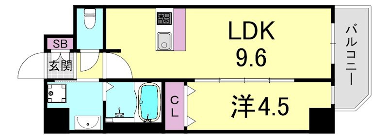 スプランディッド難波WESTの間取り