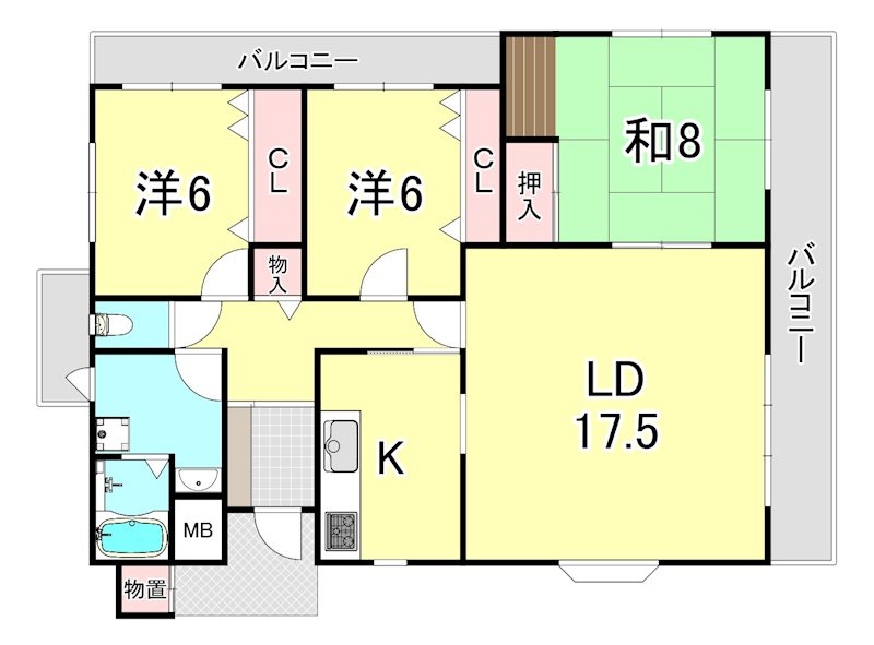 シャルマン屋敷本の間取り
