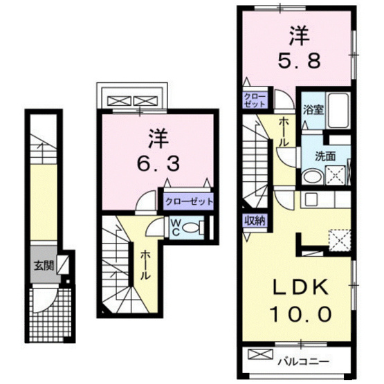 【間取り】 | エレガントヴィエⅧ