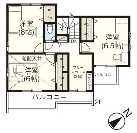 【仲介手数料無料】入間小谷田１８期全４棟１号棟　入間の不動産なら西武ハウジングの間取り