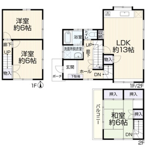 3LDK2階建ての戸建住宅です