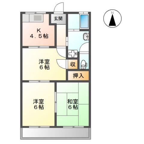 【間取り】 | コーポラス管石