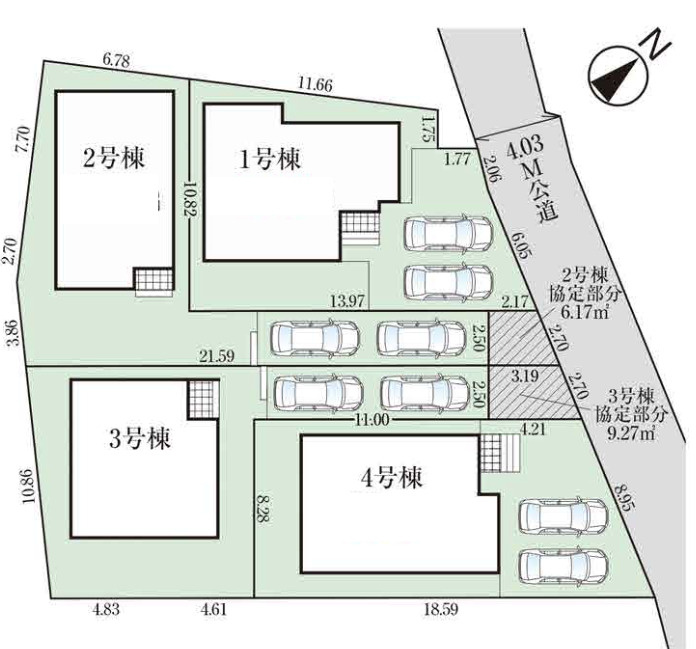 【仲介手数料無料】入間小谷田１８期全４棟２号棟　入間の不動産なら西武ハウジングの区画図