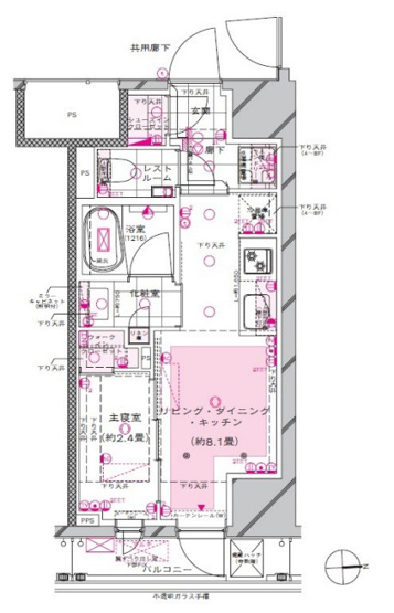 【間取り】 | ピアース新宿三丁目