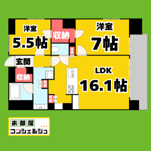 ロイヤルパークスERささしま　WESTの間取り
