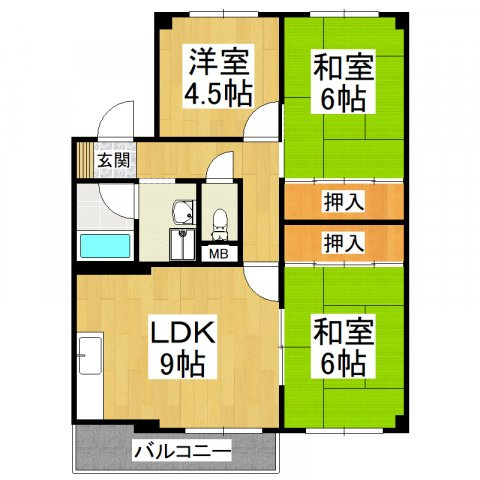 【間取り】 | カルムハイツ千代田