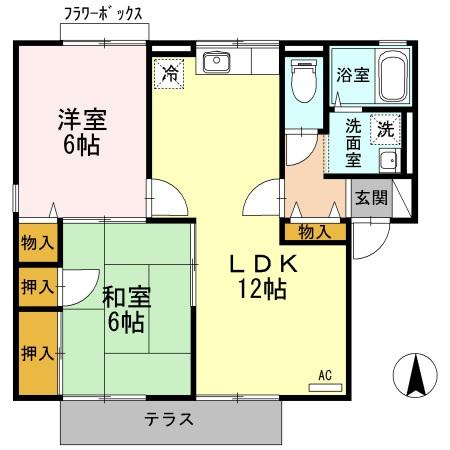 ガーデンハイツ　A棟の間取り