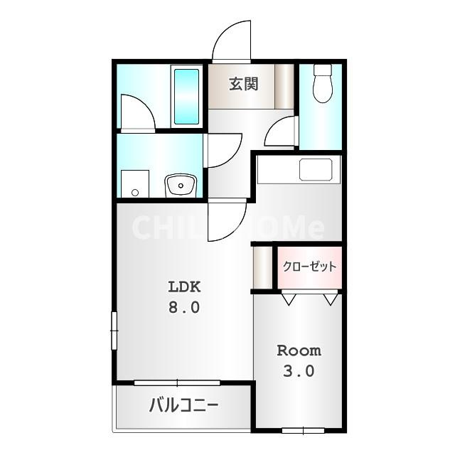 シャレーＢの間取り|当社、チルホームのHPもご覧ください(^^)/物件情報多数♪