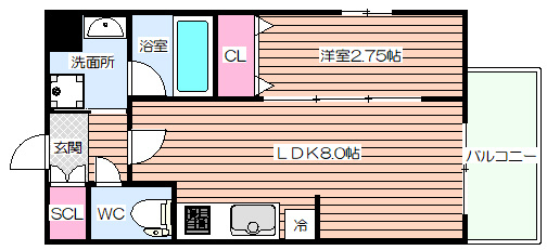 【間取り】 | Fortuney江坂Ⅱ