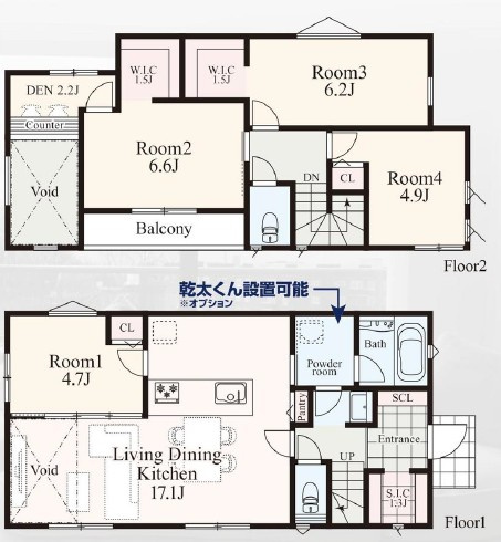 仲介手数料無料　横浜市中区本牧満坂の間取り