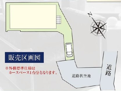 仲介手数料無料　横浜市中区本牧満坂の区画図