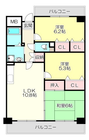 【間取り】 | エレガンス巽