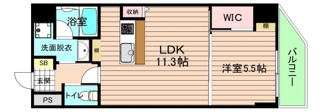 大阪市都島区内代町３丁目の賃貸マンションの間取り