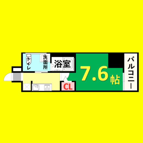 パークアクシス丸の内　名古屋市賃貸　仲介手数料無料の間取り