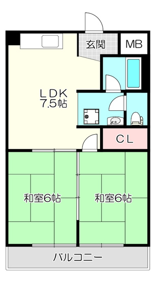 【間取り】 | サンハイツ大和