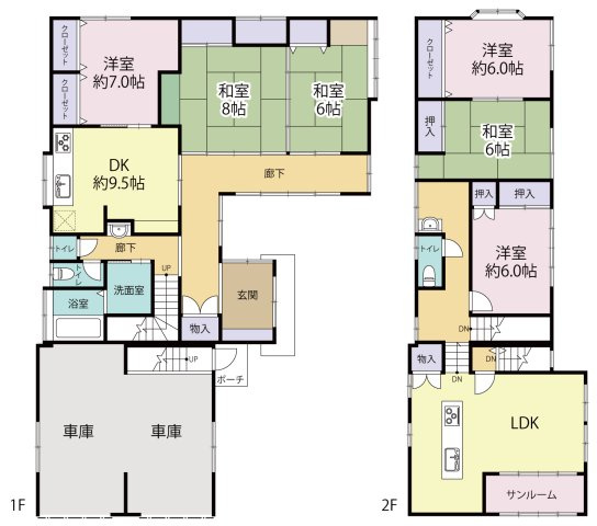 東区上木戸1丁目　中古戸建の間取り
