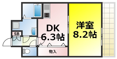 【間取り】 | フィレンツェなんば南 仲介手数料無料