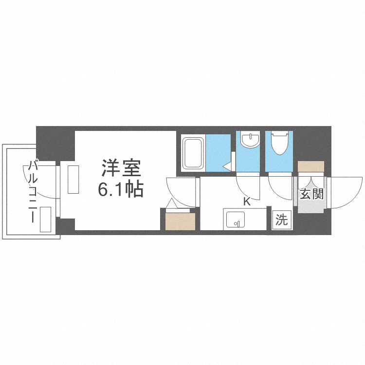 プレサンス松屋町ヴェルデスの間取り