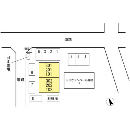 トリヴァンベール蓮根の区画図