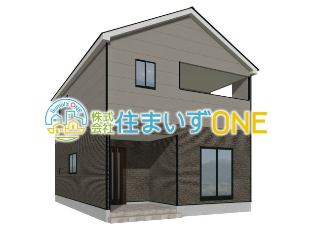 【外観パース】 | 【新築分譲住宅　～クレイドルガーデン～】山形市千歳第4　☆全1棟☆ | ☆1号棟☆
4SＬＤＫ＋テレワークルーム 駐車3台以上可◎
周辺環境に溶け込みやすいシンプルなデザインが魅力です！