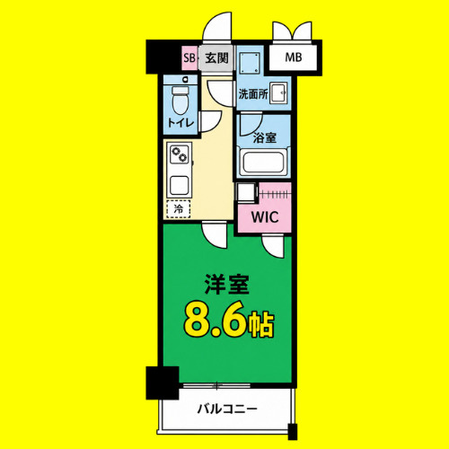 グランドコスモス　名古屋市賃貸　仲介手数料無料の間取り